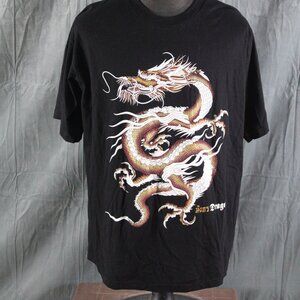 Vtinage Graphic T-shirt - Big Dragon Graphic Puffer Graphic - Men's XL
